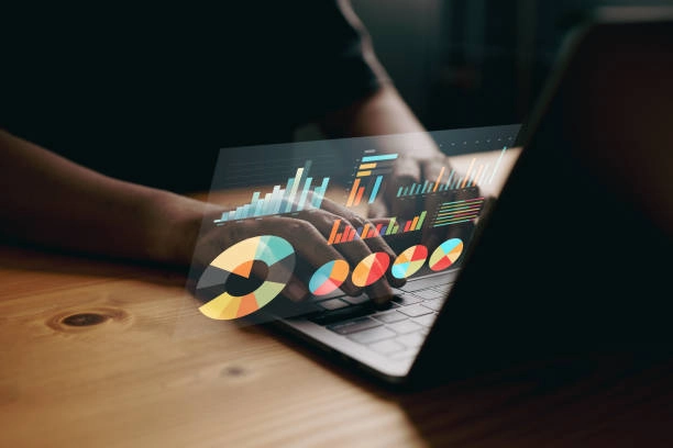 Analyzing digital data visualizations for business insights and performance tracking. -marketing strategy for a digital agency